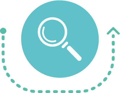 Icon representing search, review, and feasibility assessment workflows, supporting evaluation, analysis, and informed decision‑making in engineering and project planning.