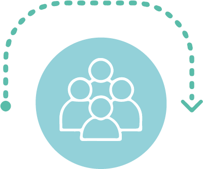 Visual representation of teamwork and community, supporting PGE’s focus on partnership, cooperation, and shared project success.